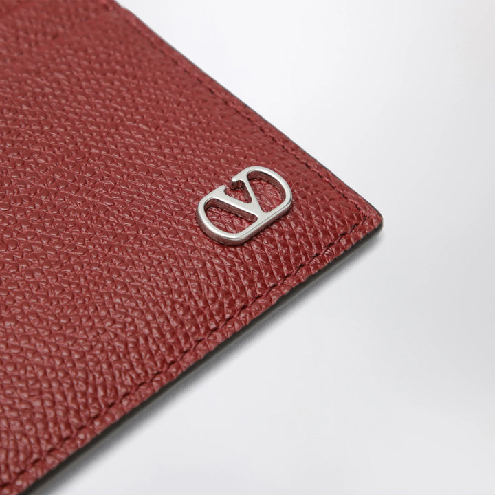 Valentino Garavani - VLogo Signature card holder in grained calfskin, russet red Brand Apparel &amp; Accessories U