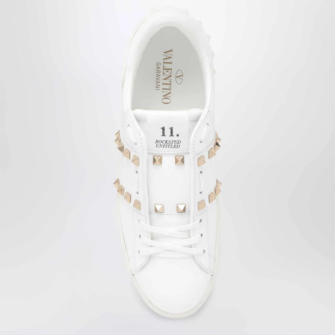 Valentino Garavani - White leather Rockstud zip card holder Brand Apparel &amp; Accessories