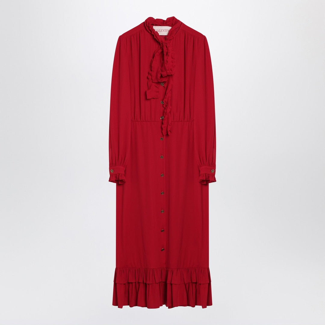 Apparel &amp; Accessories 44  IT Valentino - Red dress with ruffled bow Brand