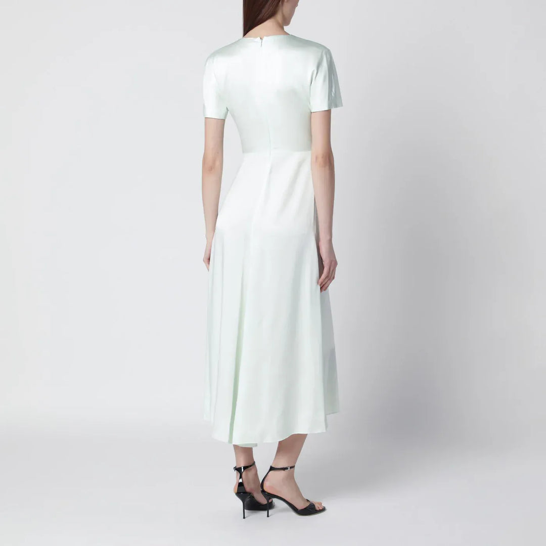 Victoria Beckham - Blaire dress with gathered waist in aloe colour Brand Apparel &amp; Accessories