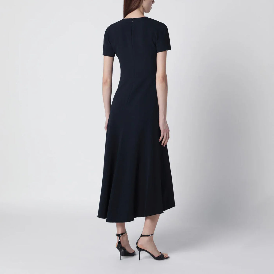 Victoria Beckham - Blaire dress with gathered waist in navy blue Brand Apparel &amp; Accessories