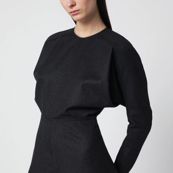 Victoria Beckham - Doman virgin wool dress in dark grey mélange Brand Apparel &amp; Accessories