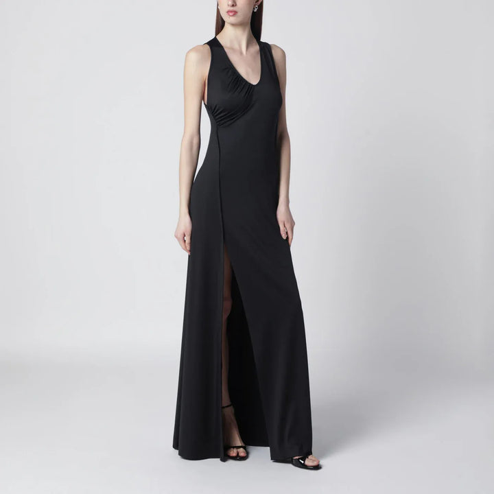 Victoria Beckham - Long black jersey dress with slit Brand Apparel &amp; Accessories 10 UK