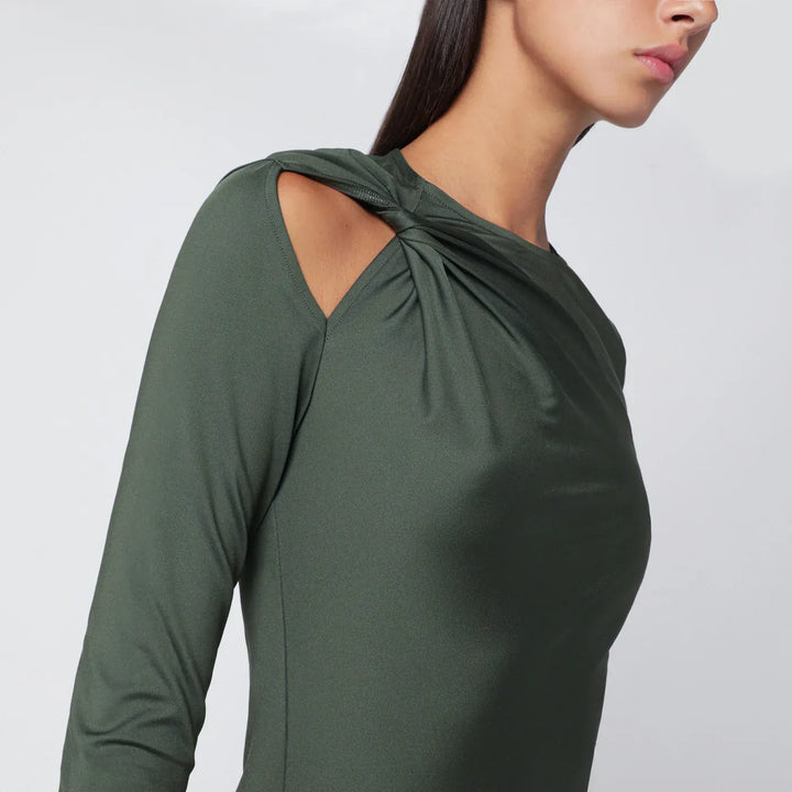 Victoria Beckham - Midi dress in oregano green with interlace Brand Apparel &amp; Accessories 10 UK