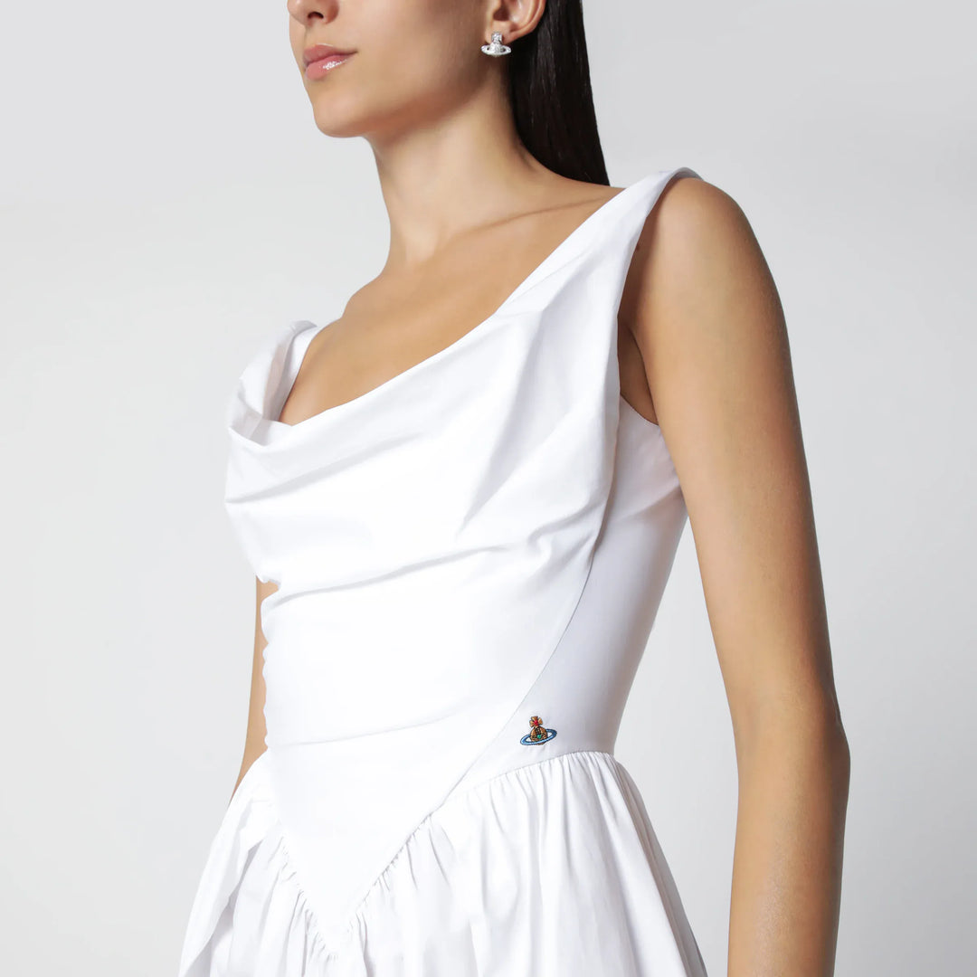 Vivienne Westwood - Sunday midi cotton poplin dress in white Brand Apparel &amp; Accessories