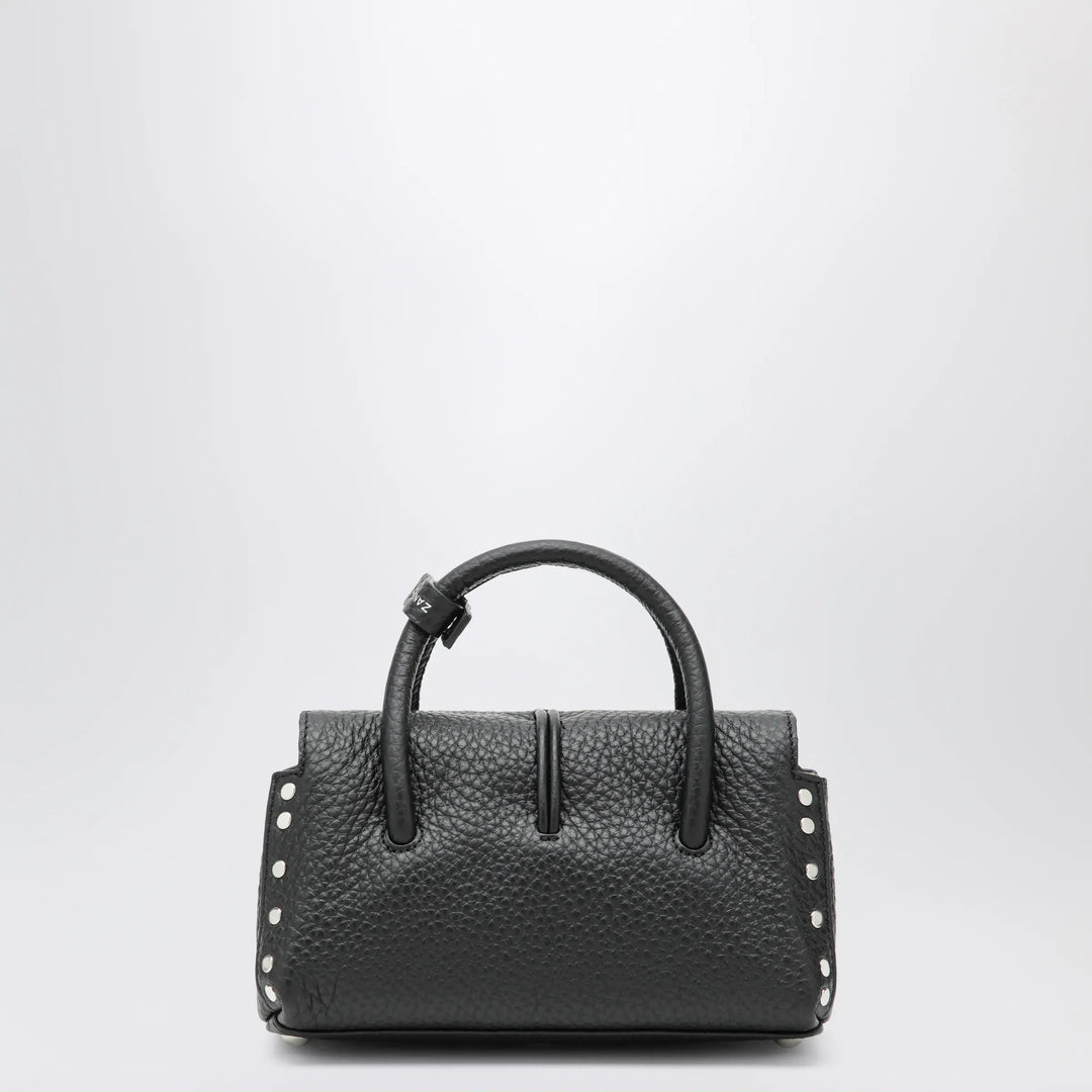 Zanellato - Dotta Baby black grained leather bag Brand Apparel &amp; Accessories TU