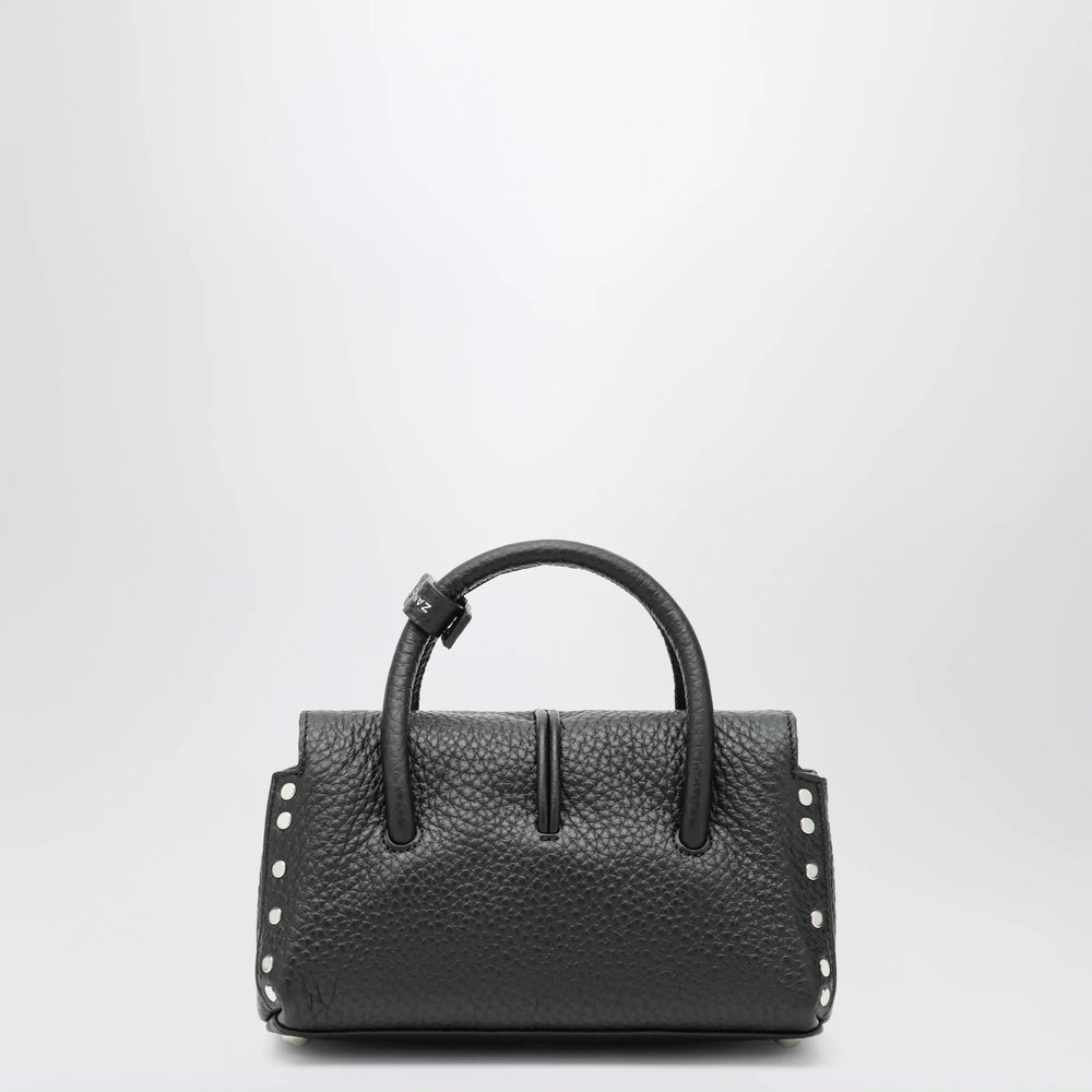 Zanellato - Dotta Baby black grained leather bag Brand Apparel & Accessories U