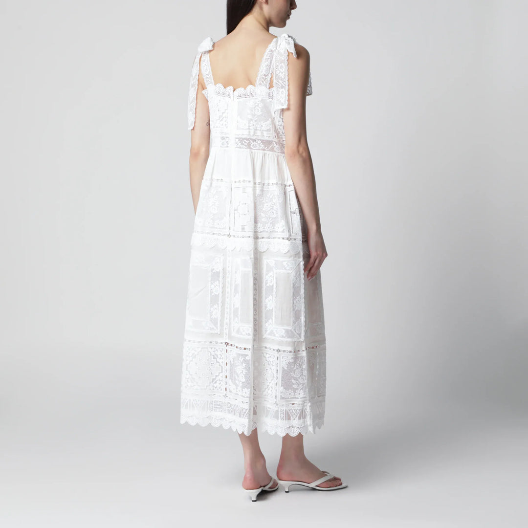 ZIMMERMANN - Ivory Aster dress with lace trim Brand Apparel &amp; Accessories 1