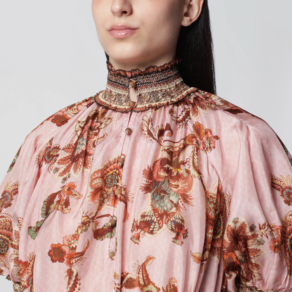 ZIMMERMANN - Purple Aster puff-sleeve maxi dress Brand Apparel & Accessories