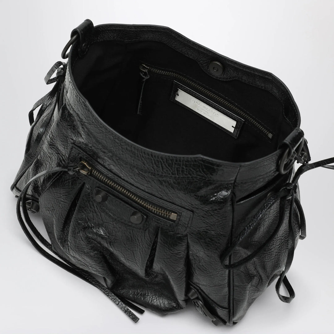 Balenciaga - Small Le City bucket bag in lambskin black Brand U