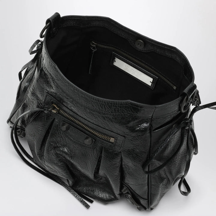 Balenciaga - Small Le City bucket bag in lambskin black Brand U