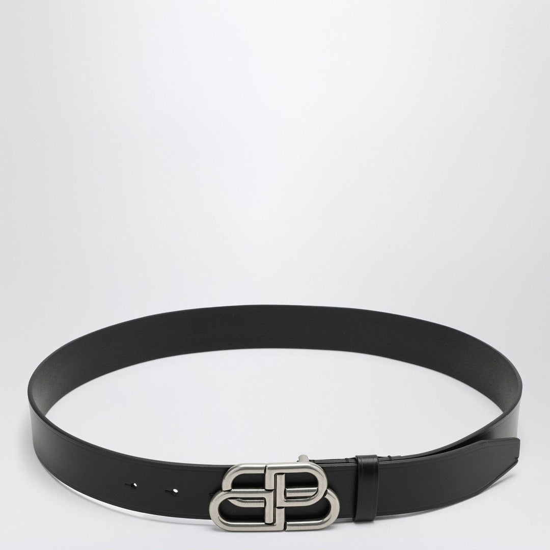 Belts Balenciaga - Black BB leather belt Brand