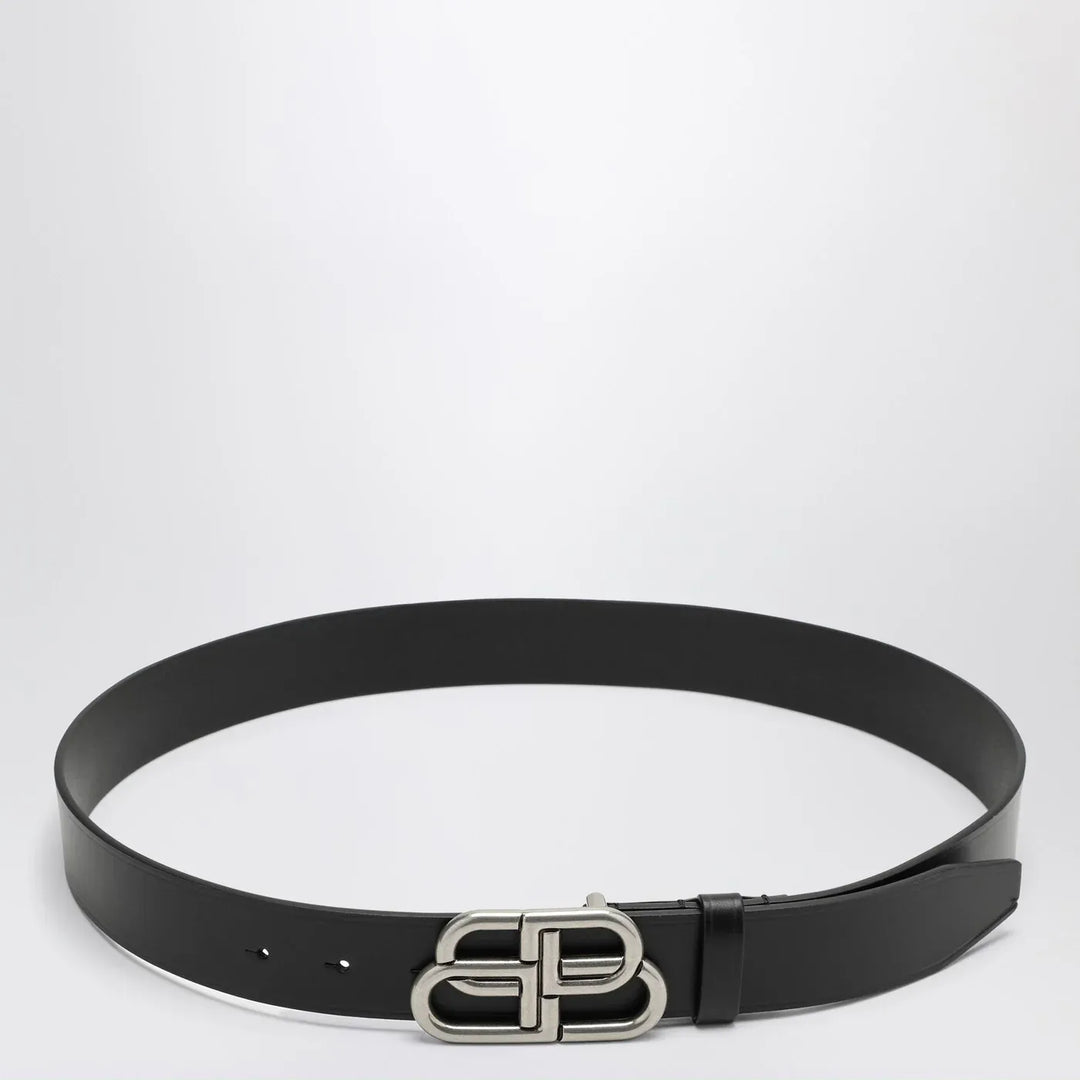 Balenciaga - Black BB leather belt Brand Belts 85 EU