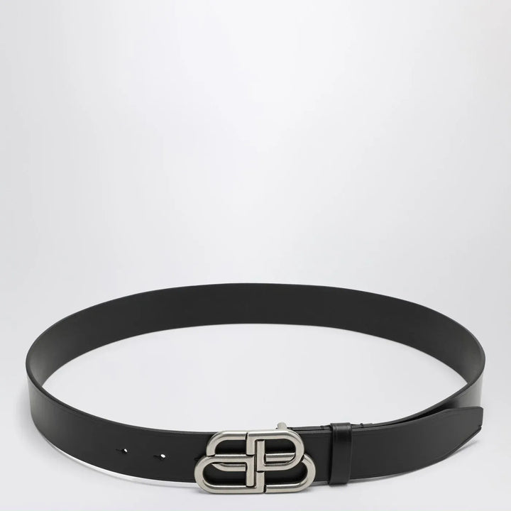 Balenciaga - Black BB leather belt Brand Belts 85 EU