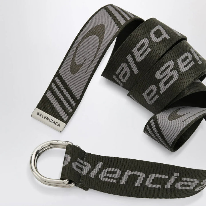 Balenciaga - D-ring belt with loop sports icon motif Brand Belts TU