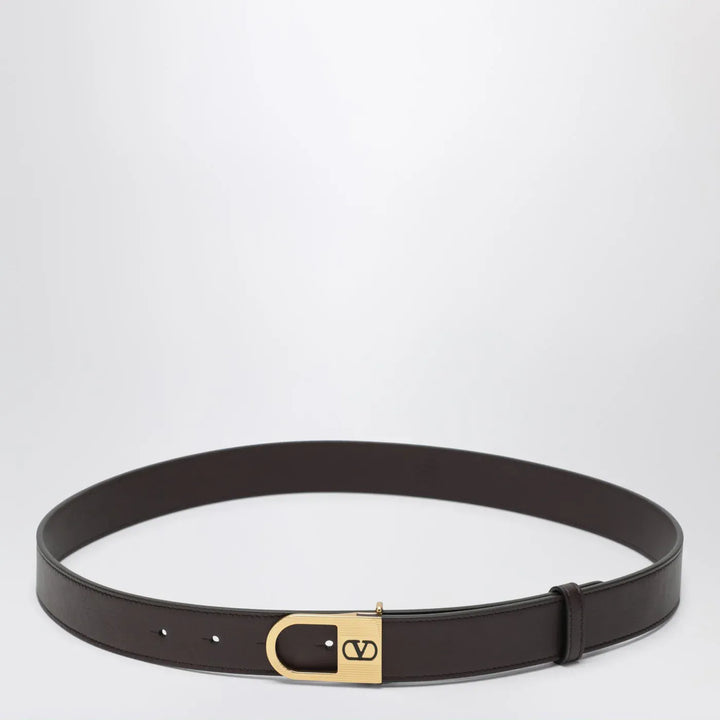 Valentino Garavani - Brown Vlogo Signature belt Brand Belts 105 EU