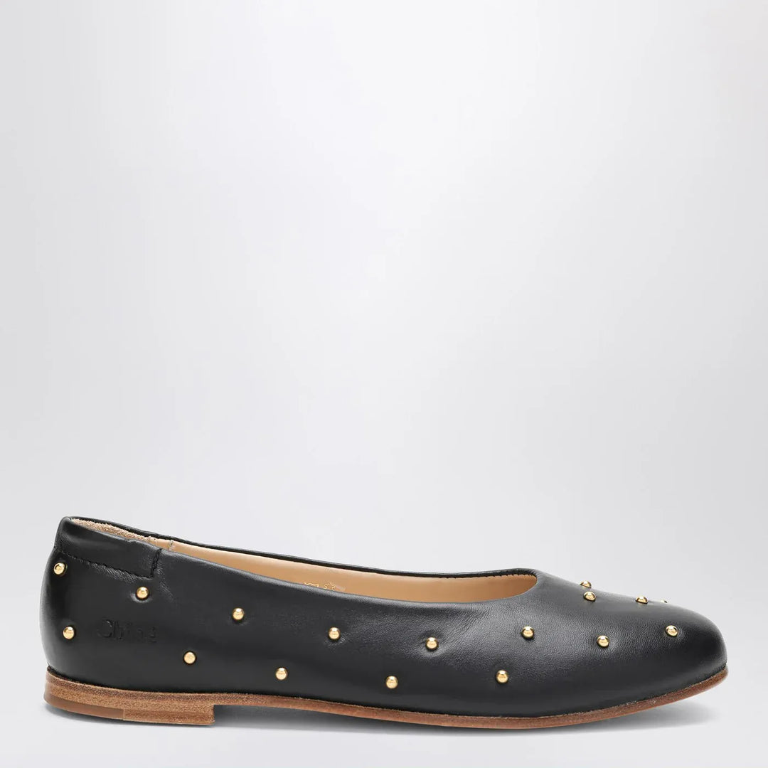 Black ballet flats with small studs Brand 34
