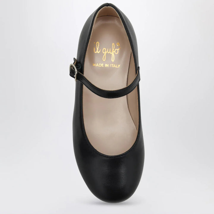 Blue ballet flats in leather with strap Brand 27