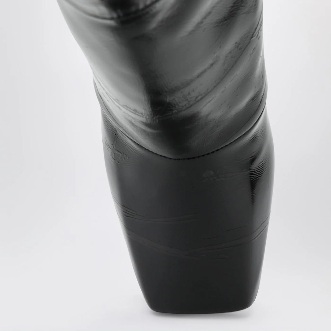 Givenchy - Black Sliced Square GIVENCHY Tape ankle boots Brand Boots