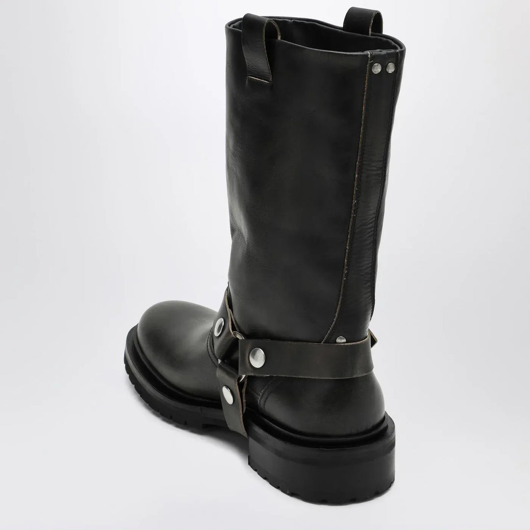 Golden Goose - Kurt boots in black leather with buckle Brand Boots 41 IT