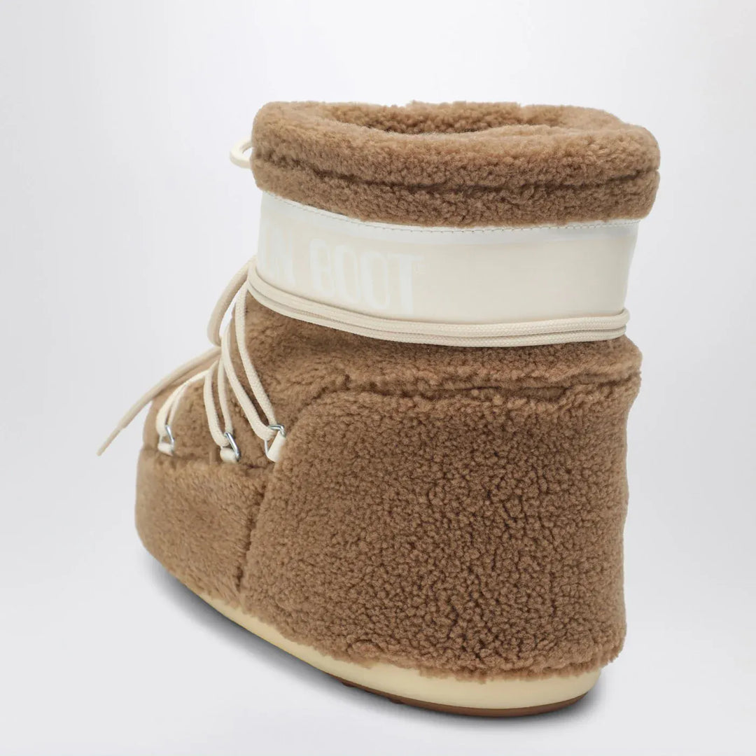 Moon Boot - Icon Low boot in camel teddy fabric Brand Boots