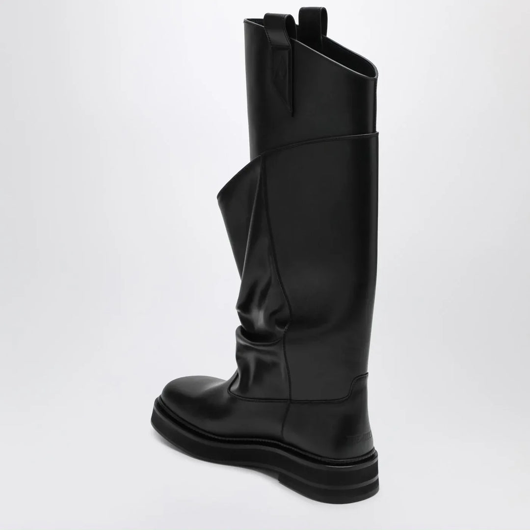 The Attico - Black leather La Passeggiata boots Brand Boots
