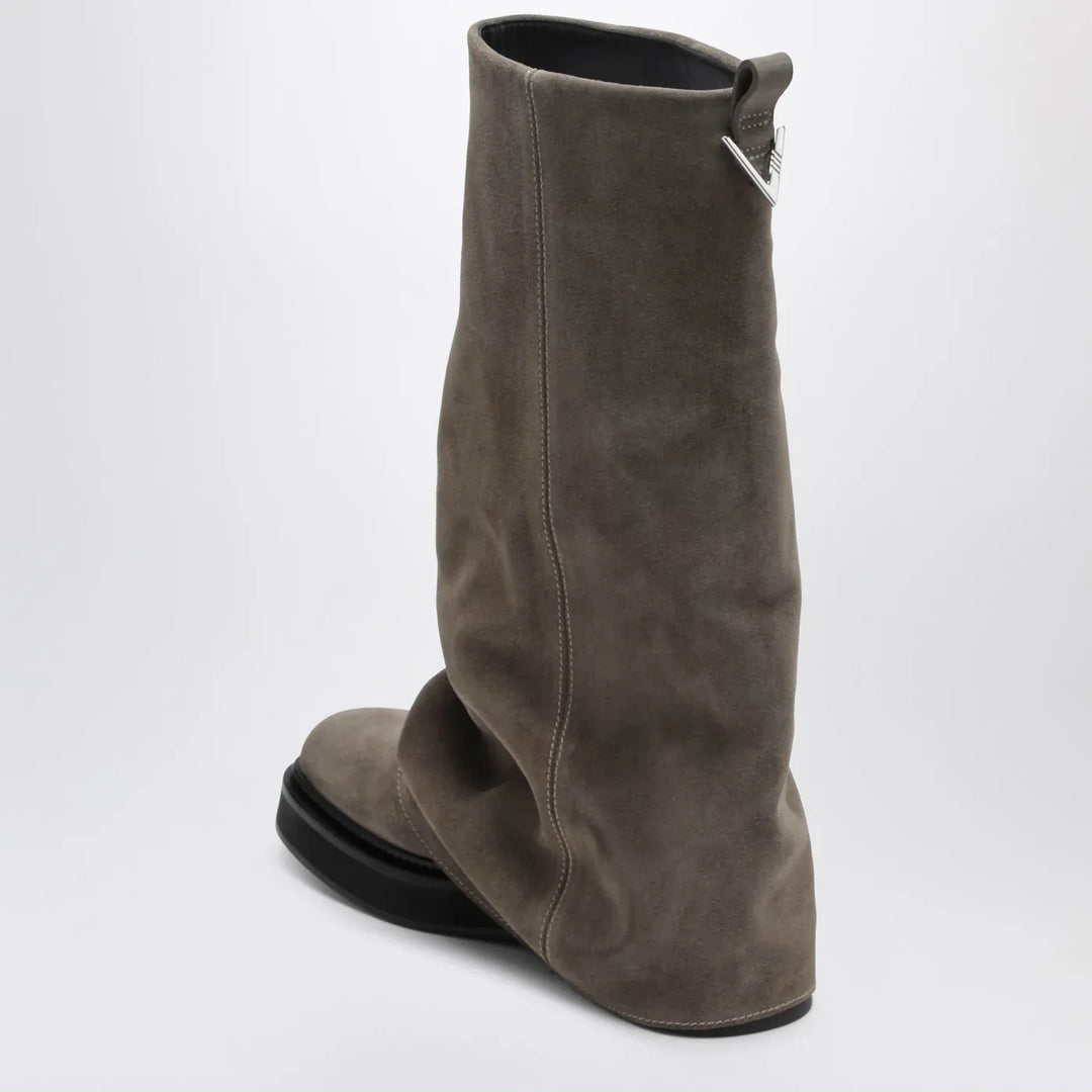 The Attico - Robin taupe suede Combat boots Brand Boots