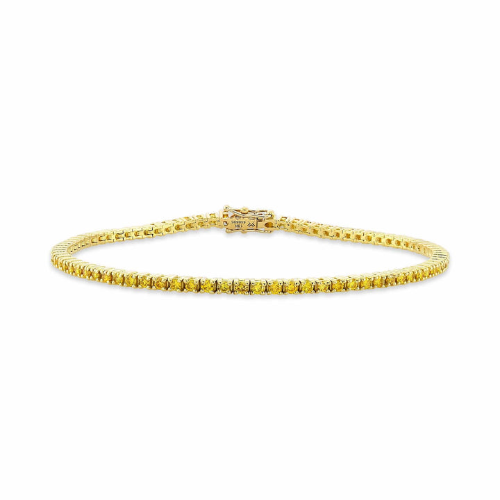 [FANTASY] Fancy Vivid Orange Yellow Round Brillant Bracelet Brand Bracelet