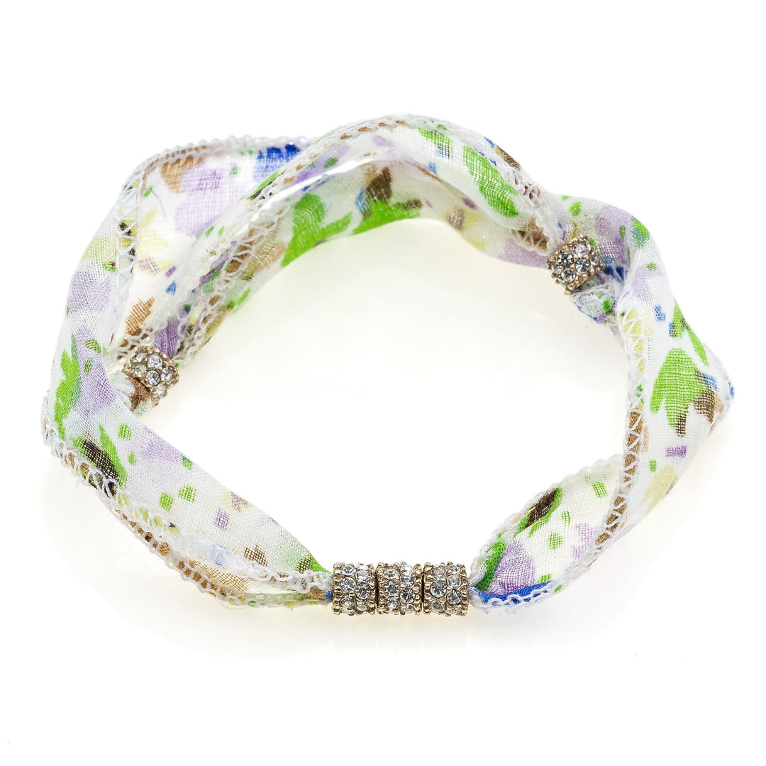 Giora Bracelet Giora' Soft Silk Bracelet with Swarovski Crystals White  Giora' Soft Silk Bracelet with Swarovski Crystal Brand