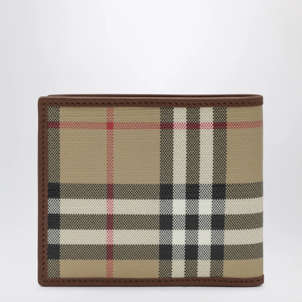 Burberry - Beige Check bifold wallet Brand U