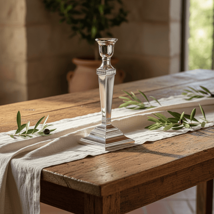 Mario Luca Giusti Napoleone Candlesticks Holder Silver Brand Candlesticks