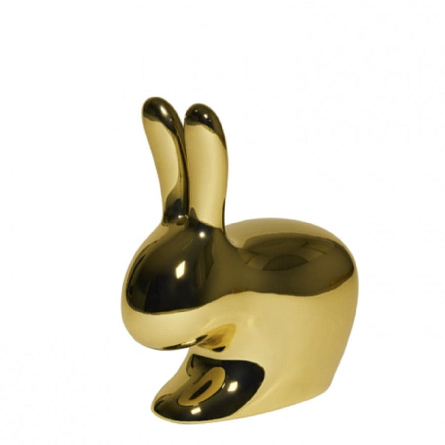 Qeeboo Chairs Qeeboo Rabbit Chair Baby Gold Metal Finish Rabbit Chair Baby | Qeeboo  |  Gold Metal Finish Brand