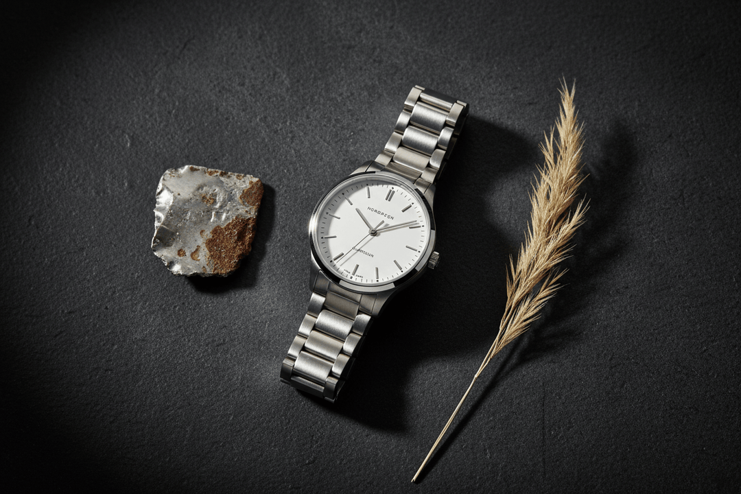 Nordgreen Guardian 40mm Silver Automatic with H-Link Strap Watch Brand Chronograph Watches