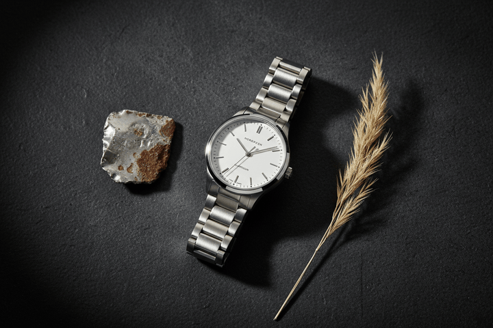 Nordgreen Guardian 40mm Silver Automatic with H-Link Strap Watch Brand Chronograph Watches