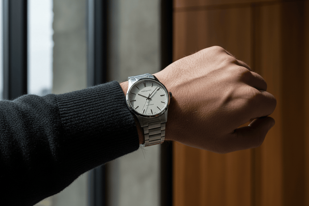Nordgreen Guardian 40mm Silver Automatic with H-Link Strap Watch Brand Chronograph Watches
