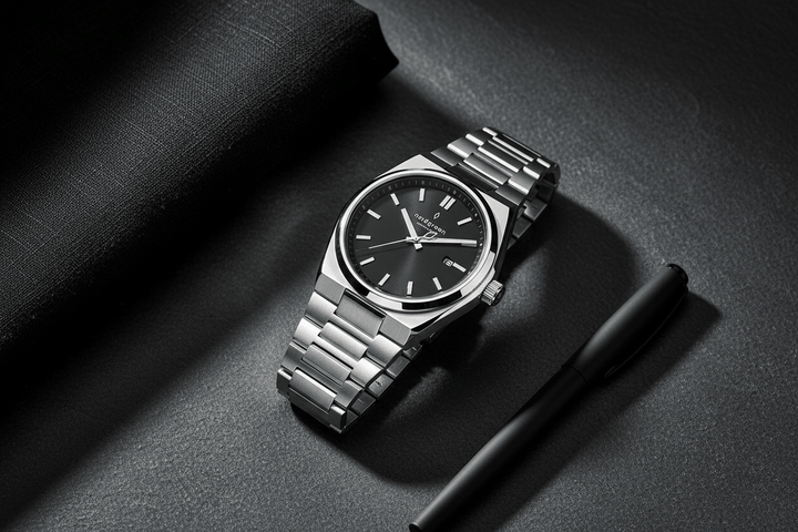 Nordgreen Succession 41mm Black Dial Stainless Steel Strap Watch Brand Chronograph Watches