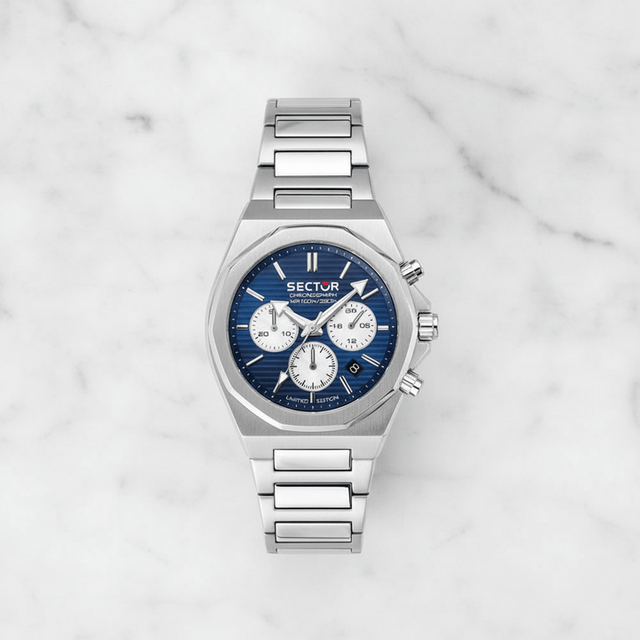Sector 960 Blue Dial Silver Bracelet Chronograph Brand Chronograph Watches