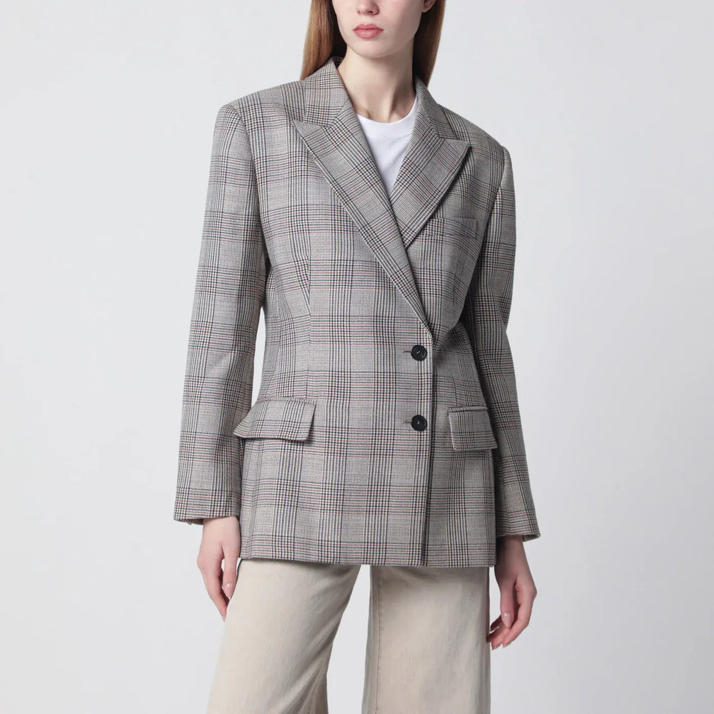 ANINE BING - Asymmetric Prince of Wales jacket Brand Coats & Jackets M