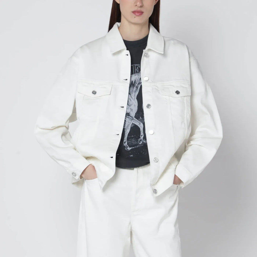 ANINE BING - Ecru organic denim jacket Brand Coats &amp; Jackets XS