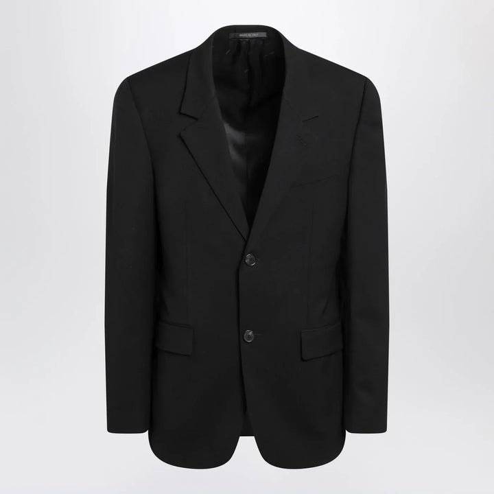 Balenciaga - Black single-breasted wool jacket Brand Coats &amp; Jackets 48 IT