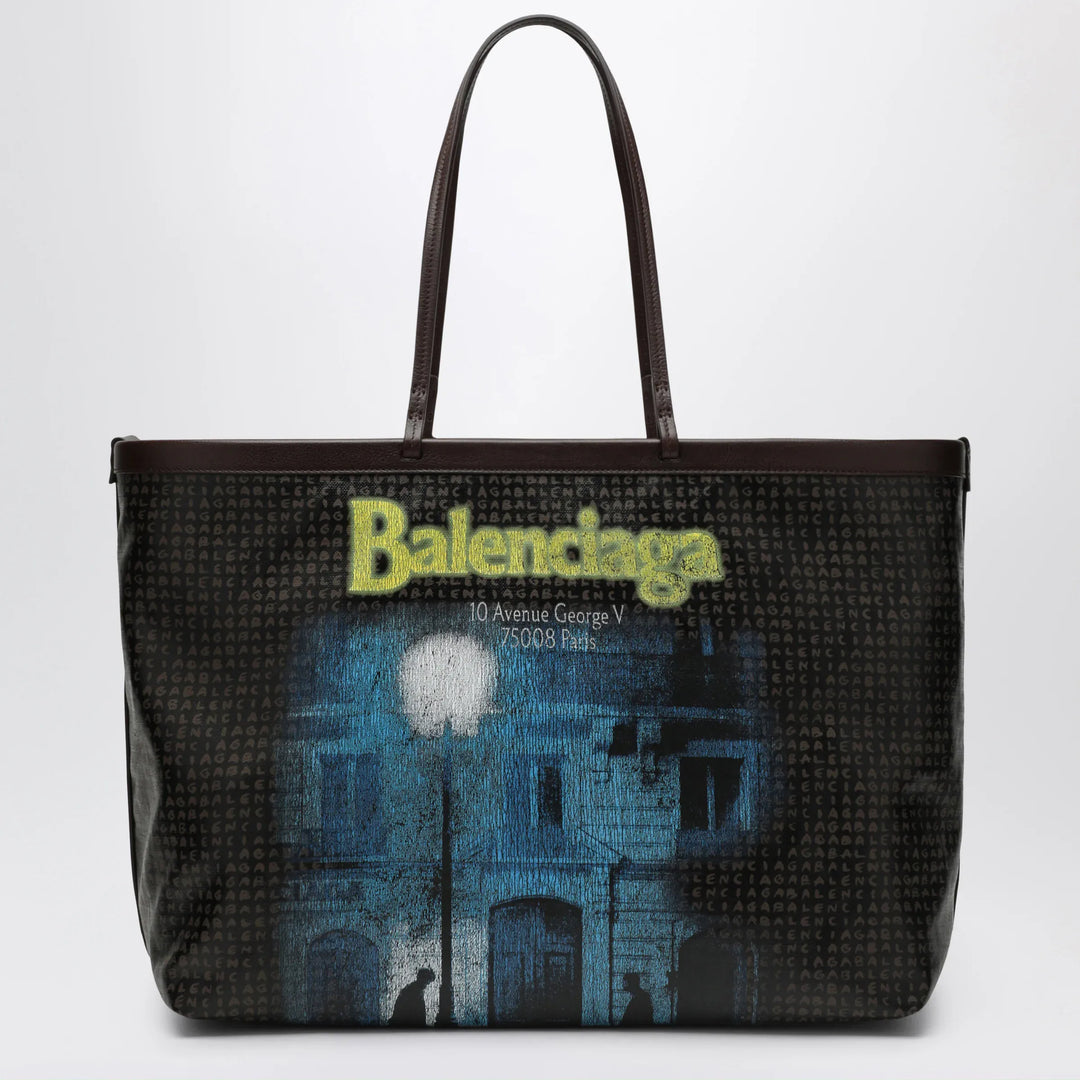 Balenciaga - Select large tote in coated black canvas Brand Coats &amp; Jackets U