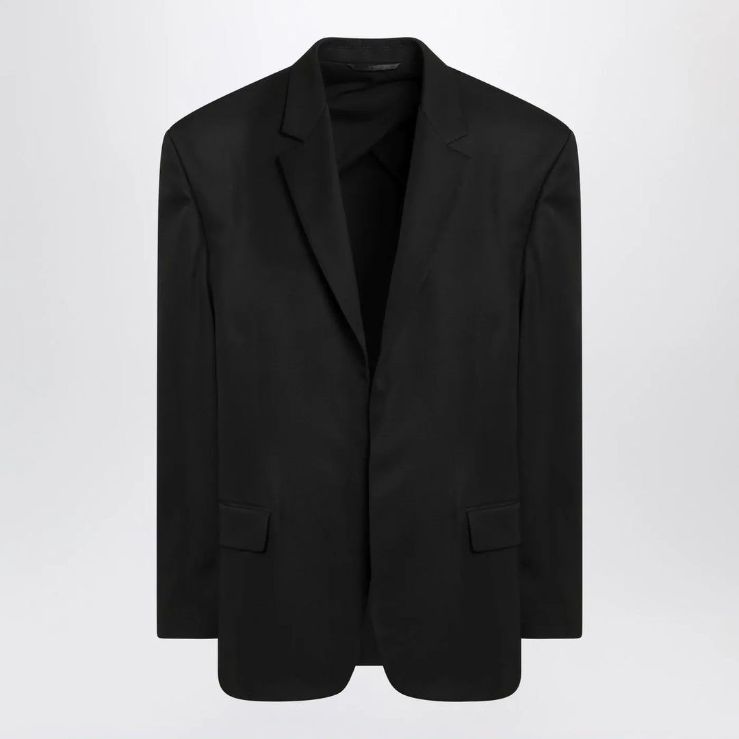 Balenciaga - Single-breasted jacket black in wool Brand Coats &amp; Jackets 1
