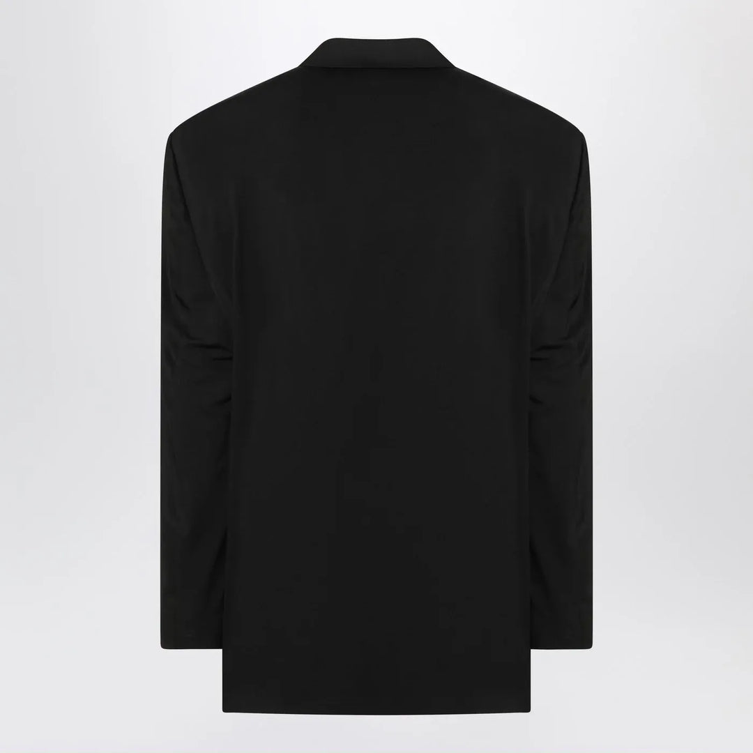 Balenciaga - Single-breasted jacket black in wool Brand Coats &amp; Jackets 1