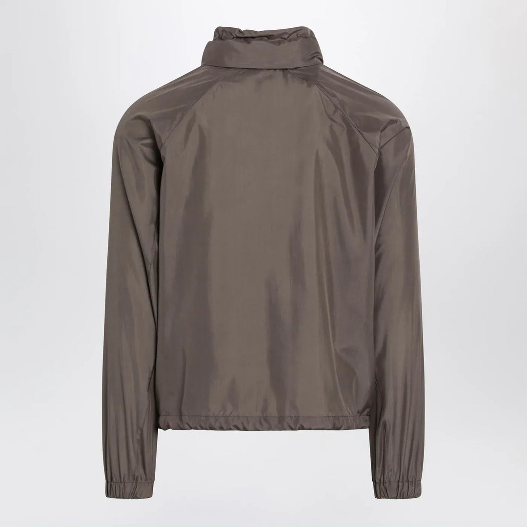 Brunello Cucinelli - Taupe silk-blend jacket Brand Coats &amp; Jackets
