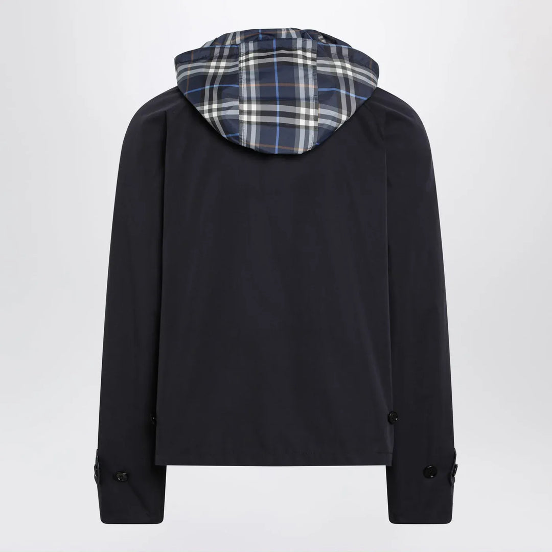 Burberry - Blue reversible cotton jacket with Check pattern Brand Coats &amp; Jackets
