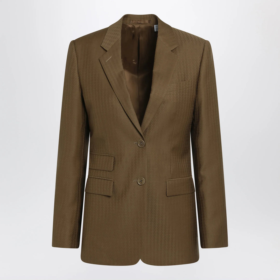Burberry - Tailored single-breasted wool and mohair brown jacket Brand Coats &amp; Jackets 6 UK