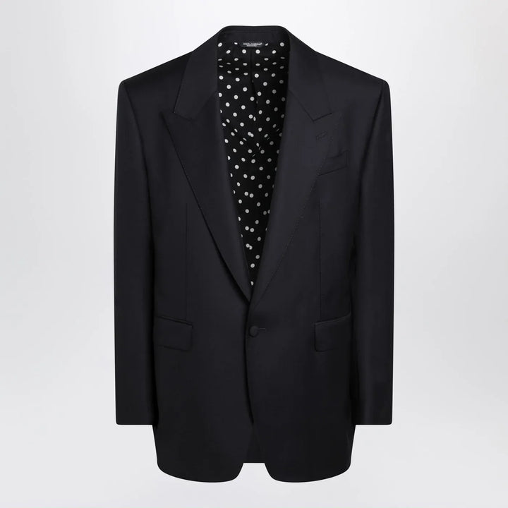 Dolce&amp;Gabbana - Dark navy wool single-breasted jacket Brand Coats &amp; Jackets 46 IT