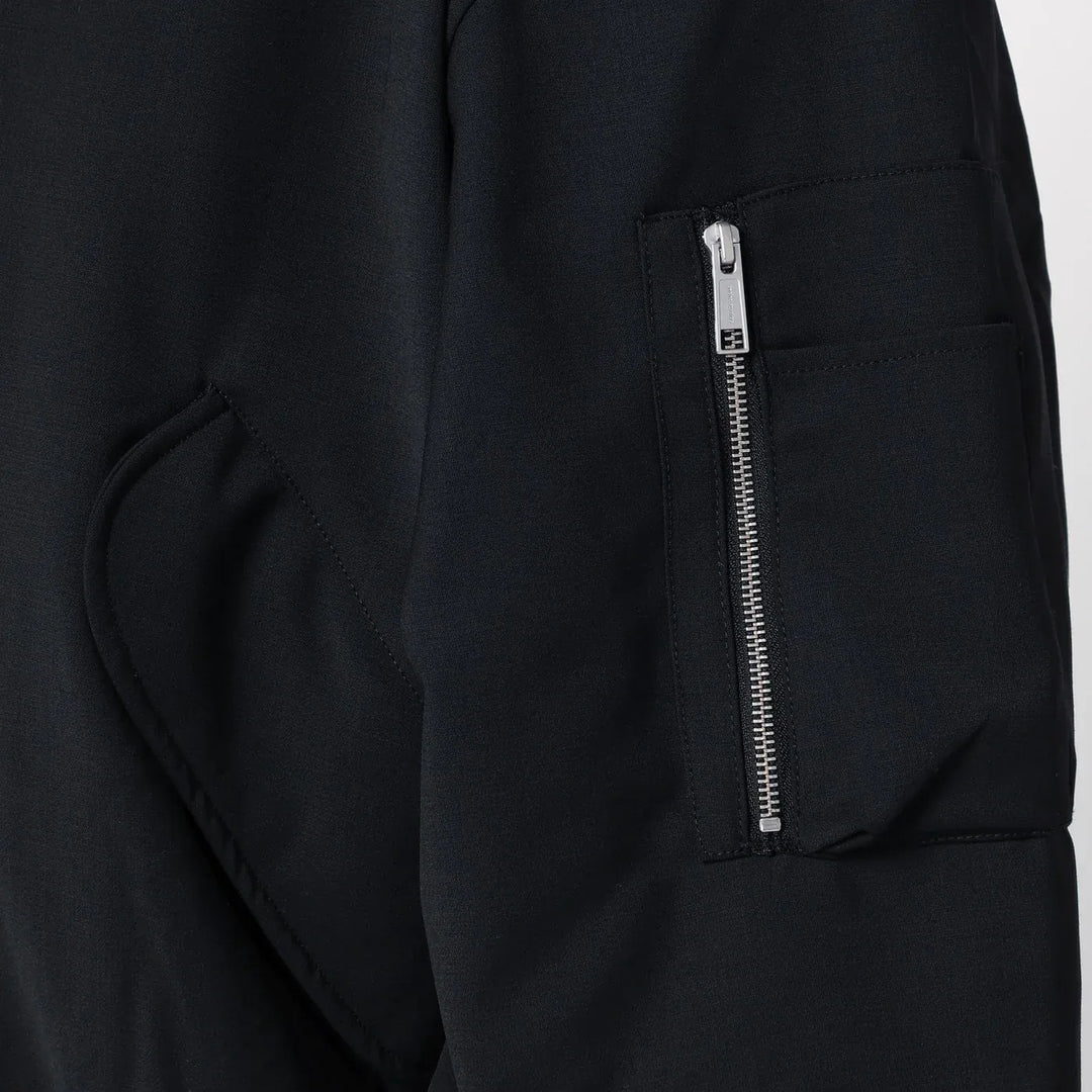 Entire Studios - Black zip-up bomber jacket in wool blend Brand Coats &amp; Jackets