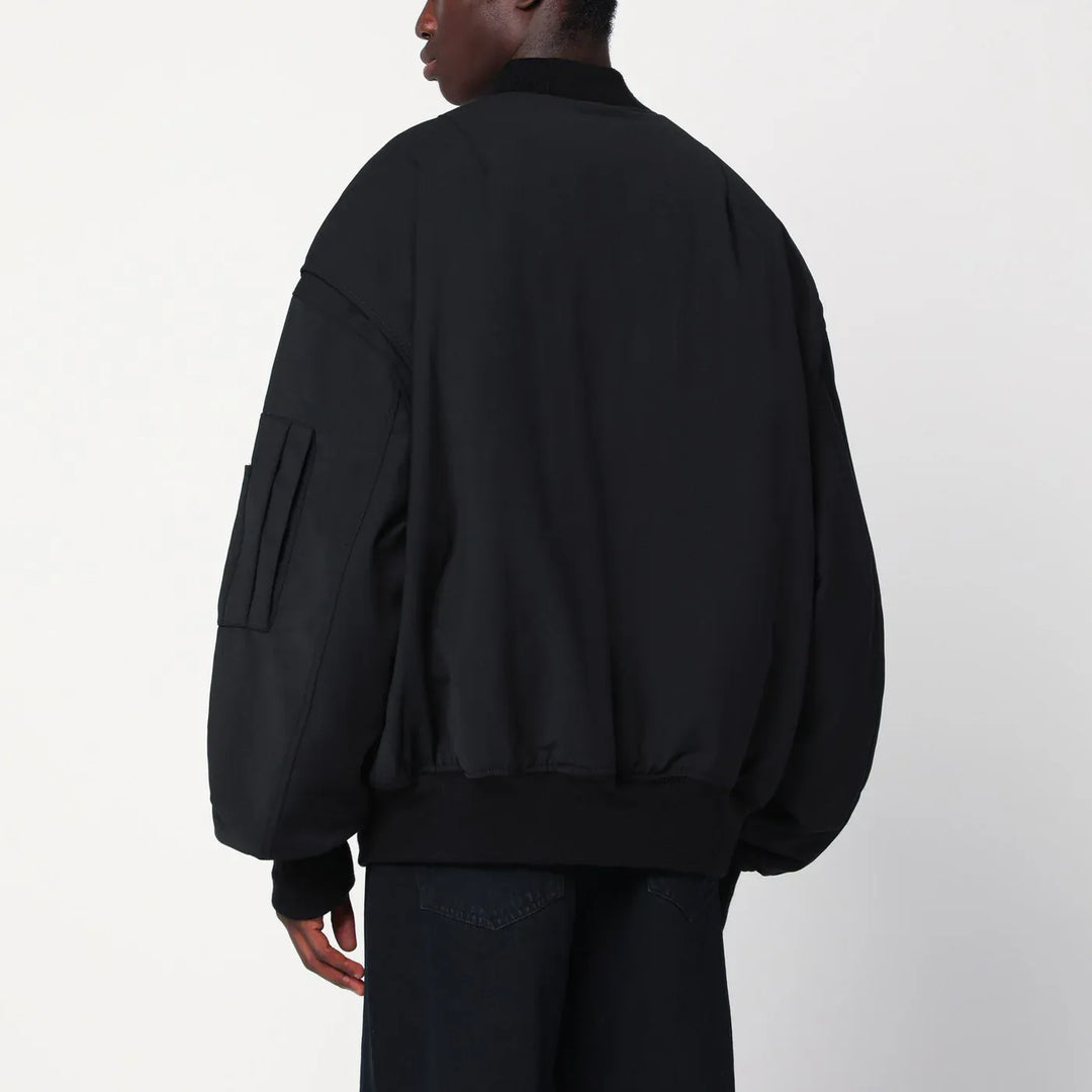 Entire Studios - Black zip-up bomber jacket in wool blend Brand Coats &amp; Jackets