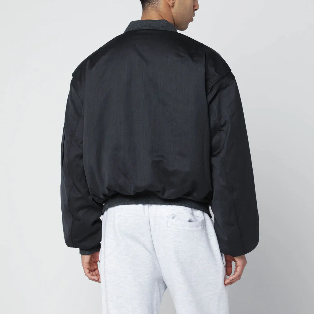 Entire Studios - Grey wool-blend bomber jacket with zip Brand Coats &amp; Jackets